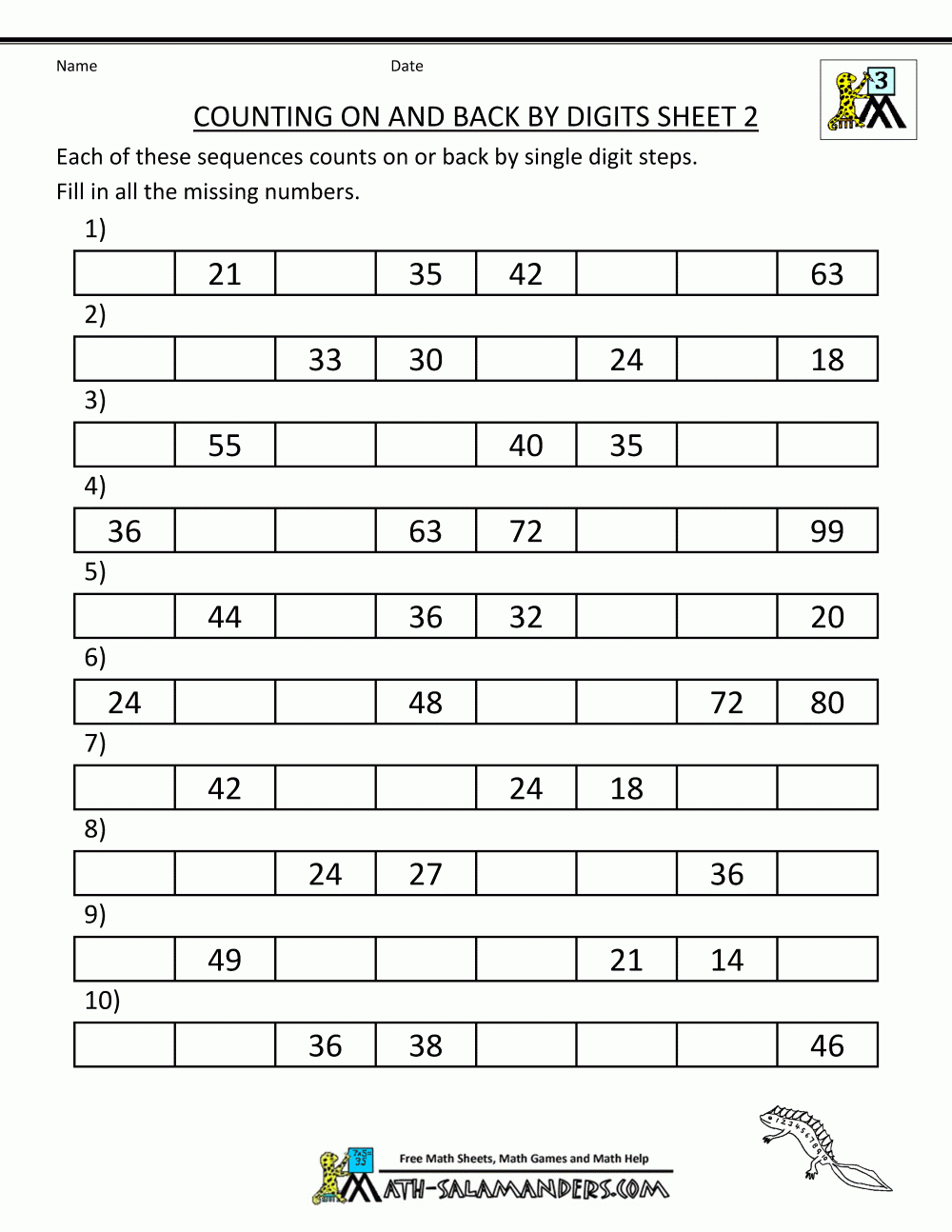 Third Grade Free Printable Fun School Worksheets