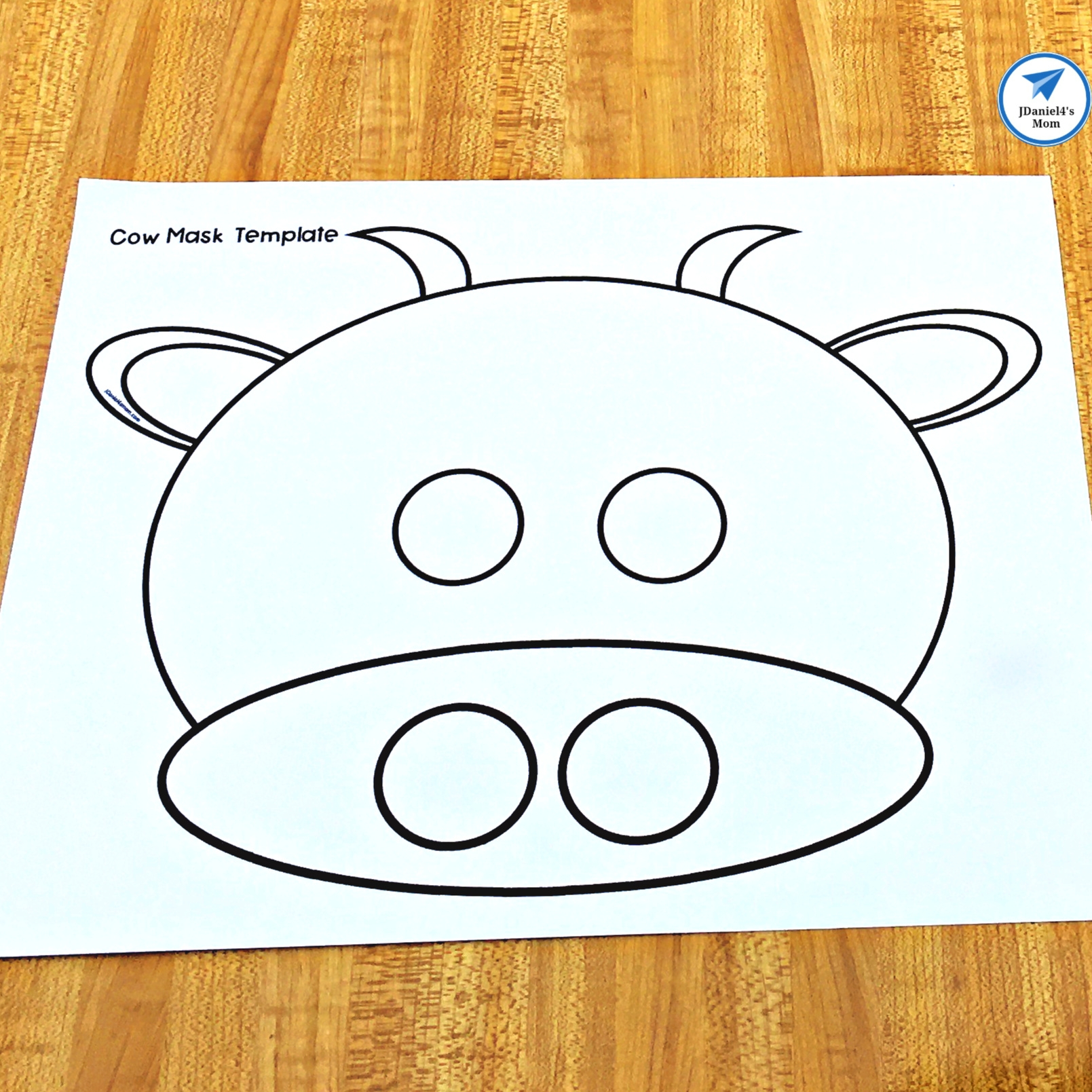 Chick Fil A Cow Mask Printable