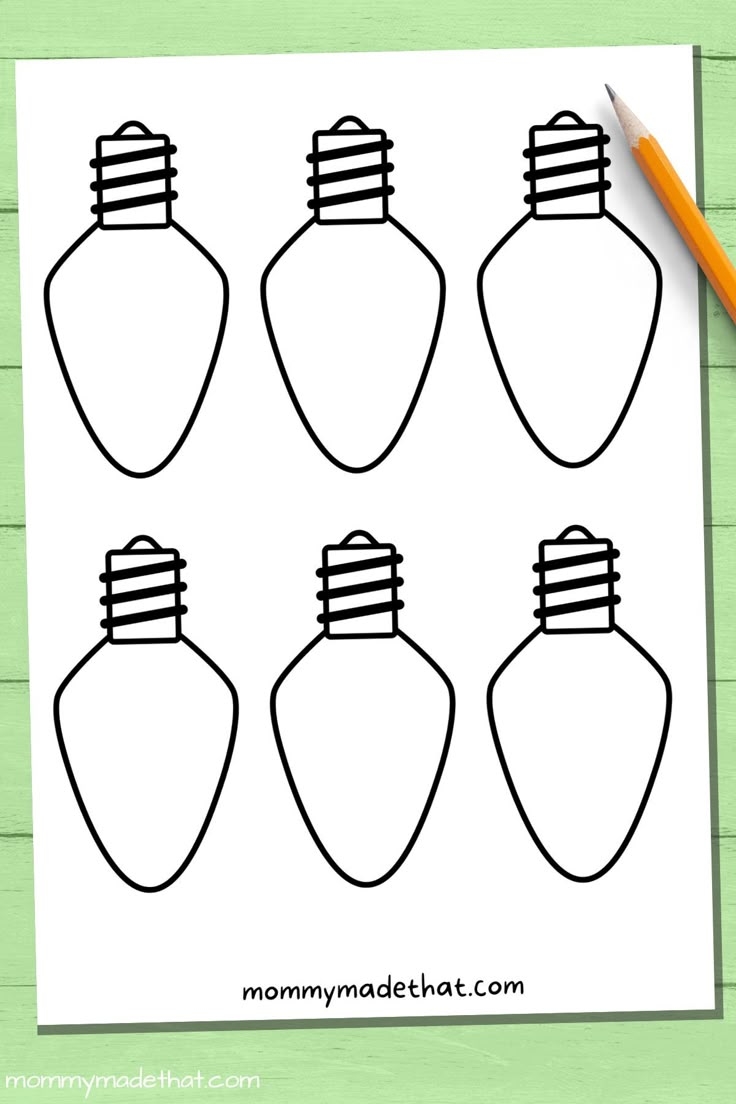 Cute Christmas Light Templates Free Printable 