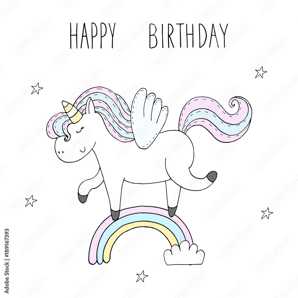 Free Printable Unicorn Birthday Cards