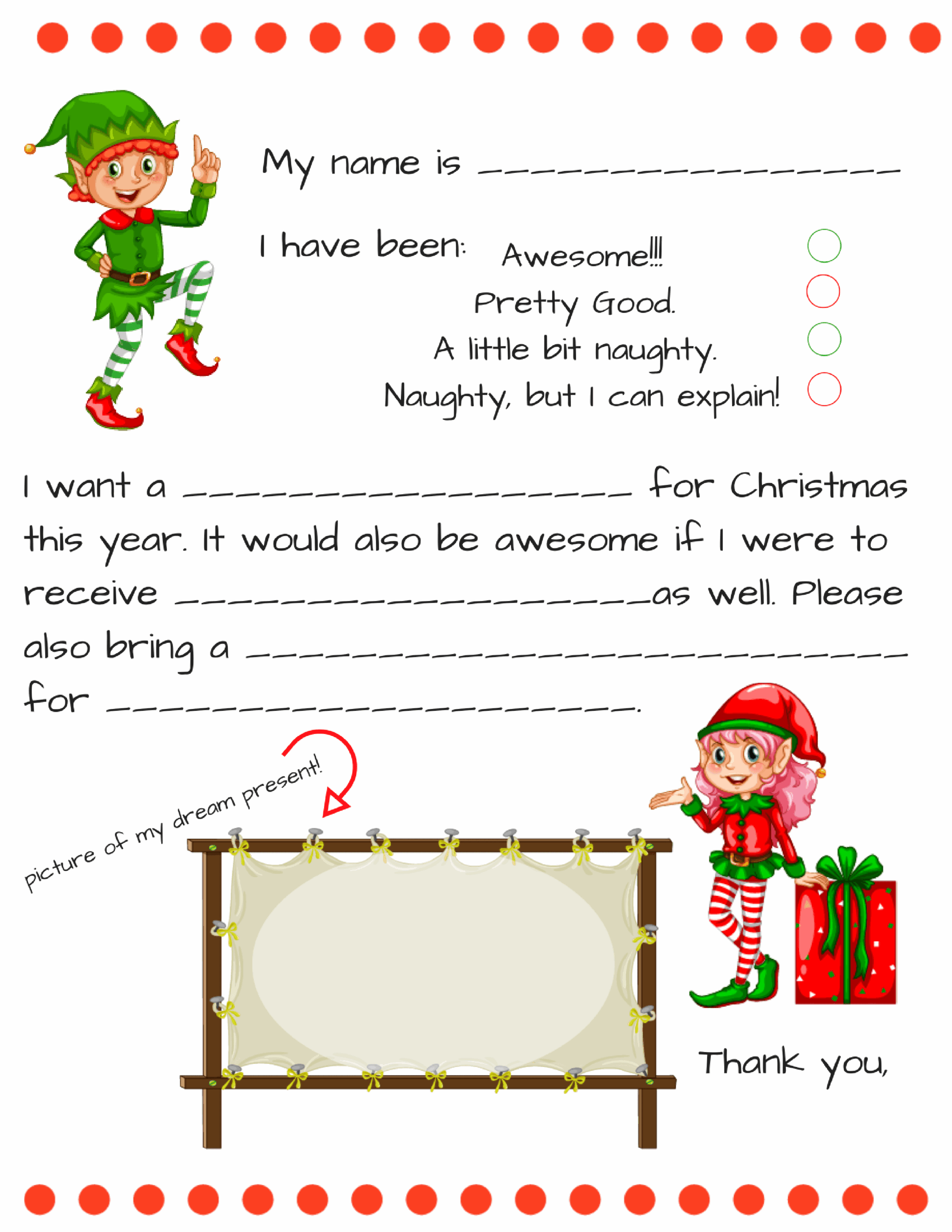 Free Christmas Letter Templates Printable