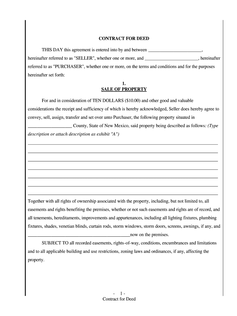 Deed Of Agreement Fill Online Printable Fillable Blank PdfFiller