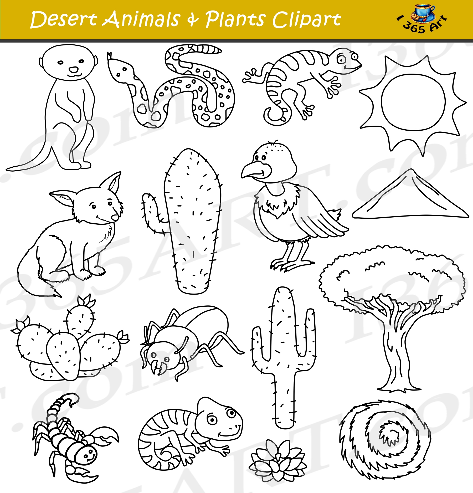 Desert Clipart Desert Animals And Terrain Clip Art School Clipart