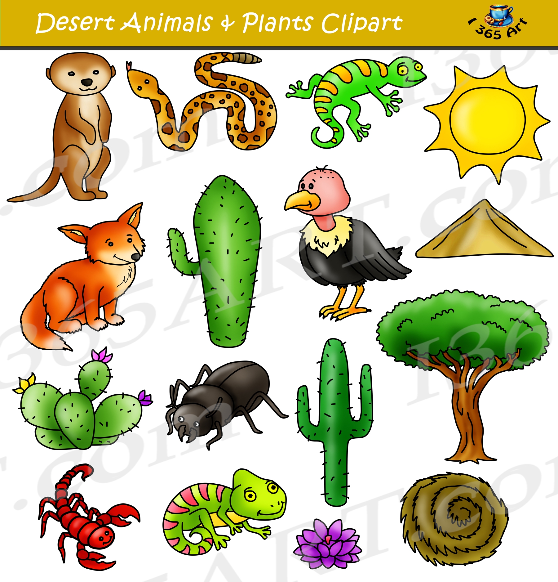 Desert Clipart Desert Animals And Terrain Clip Art School Clipart