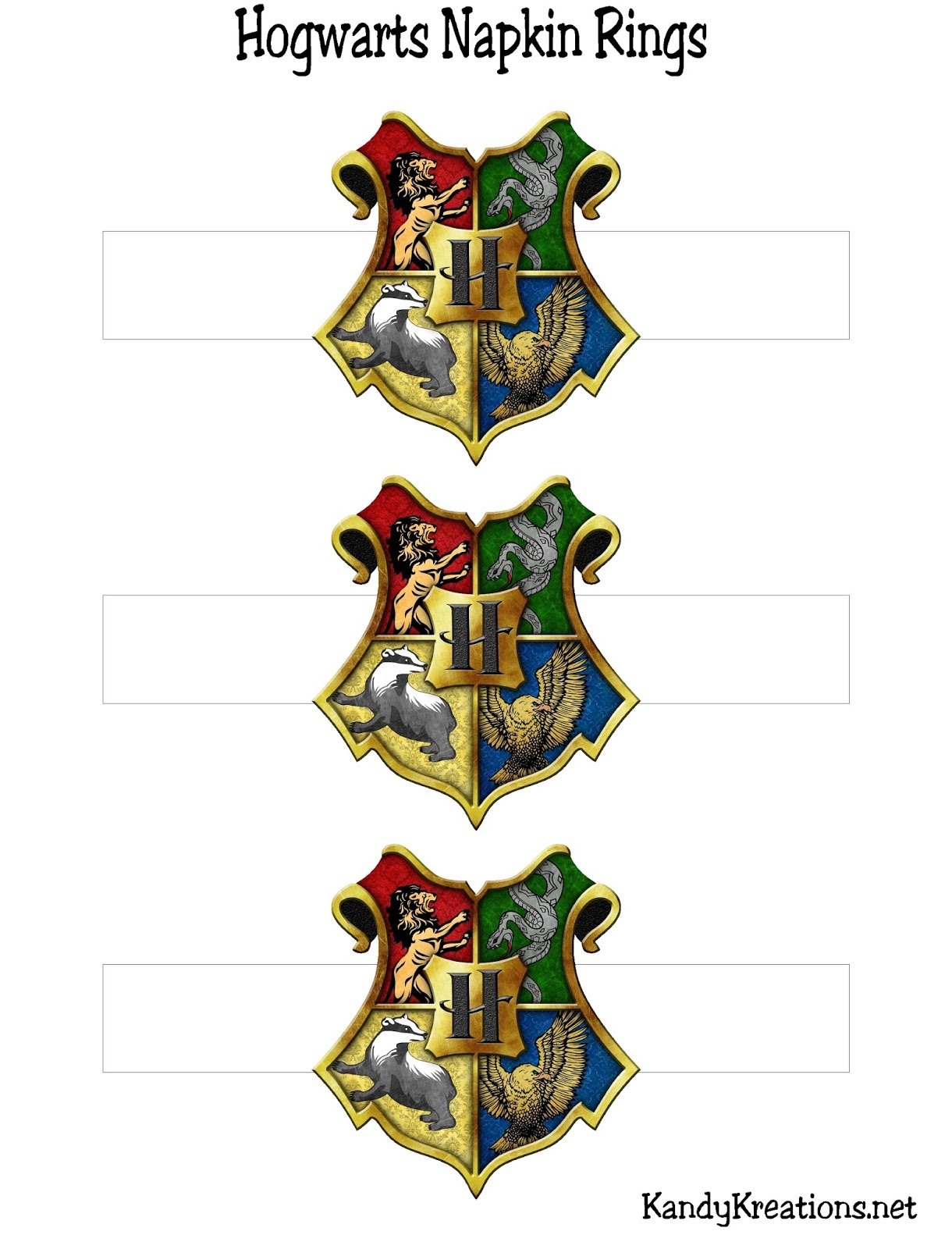 Harry Potter House Sign Printable
