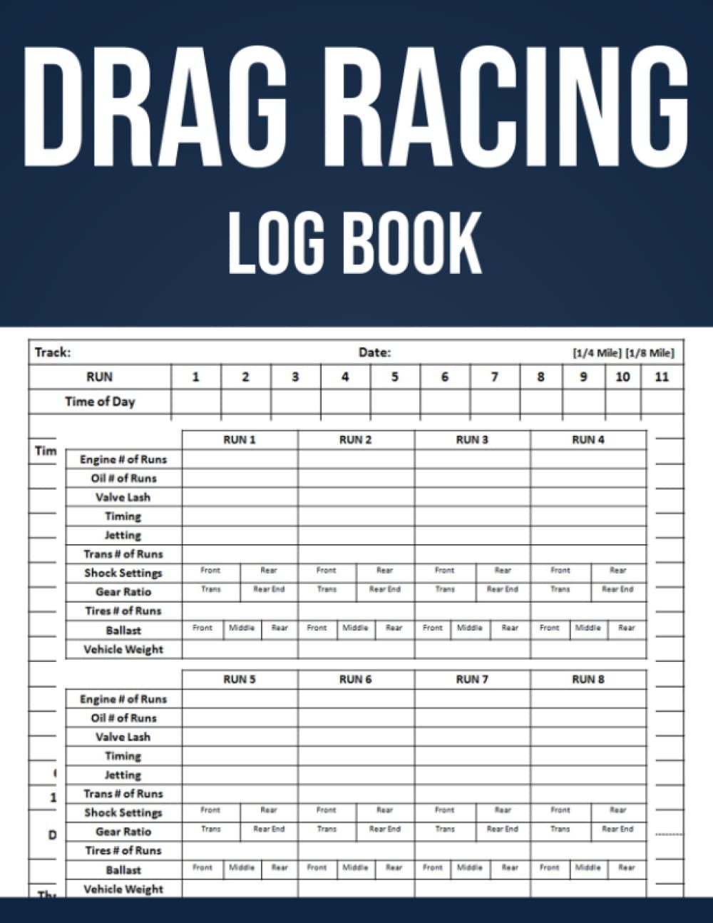 Printable Drag Racing Log Sheet
