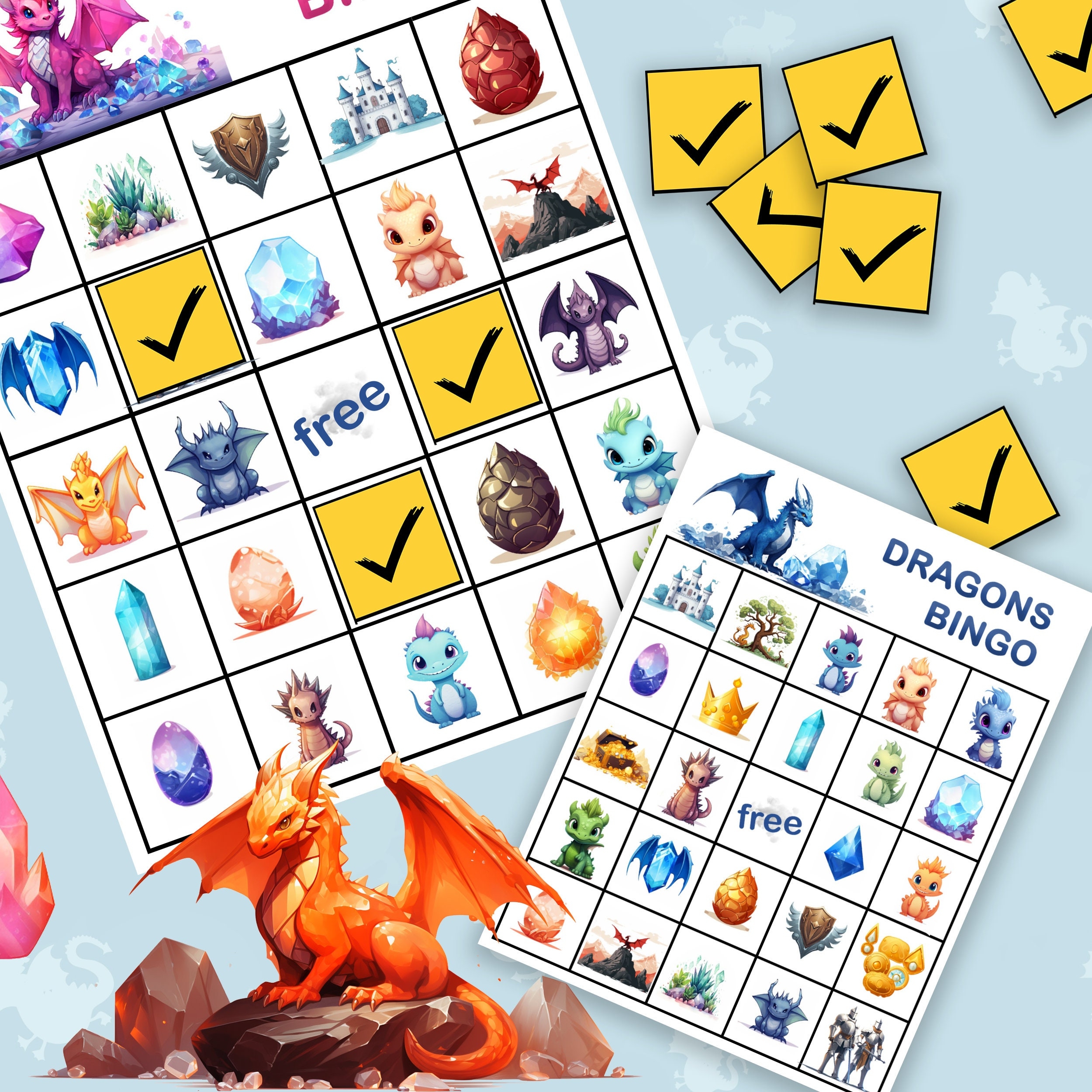 Dragon Treasure Math Printable Board Game