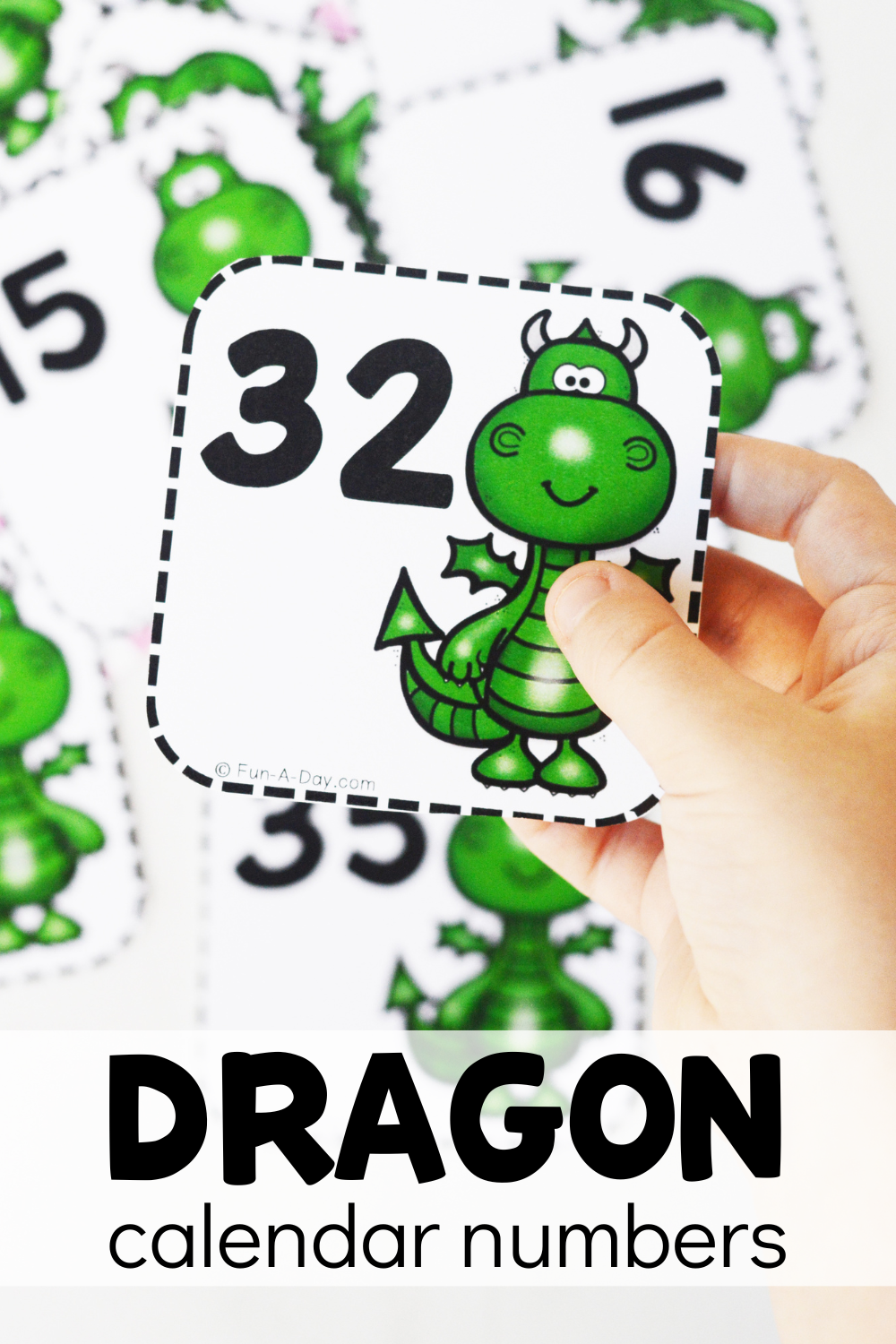 Dragon Calendar Numbers Free Printable Fun A Day 