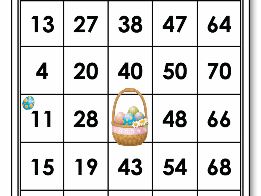 Easter Bingo Cards Printable Activity Connection
