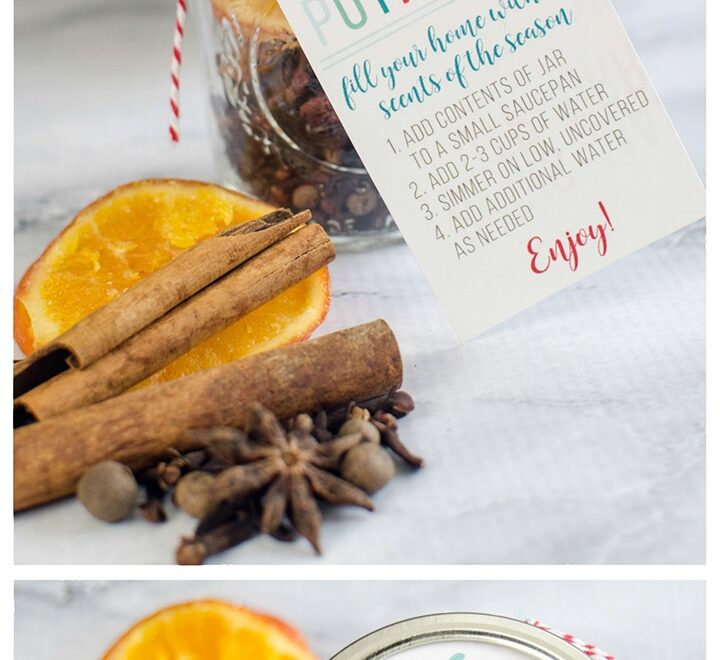 Easy Christmas Potpourri Gift Jars With Free Printable Tags UnOriginal Mom