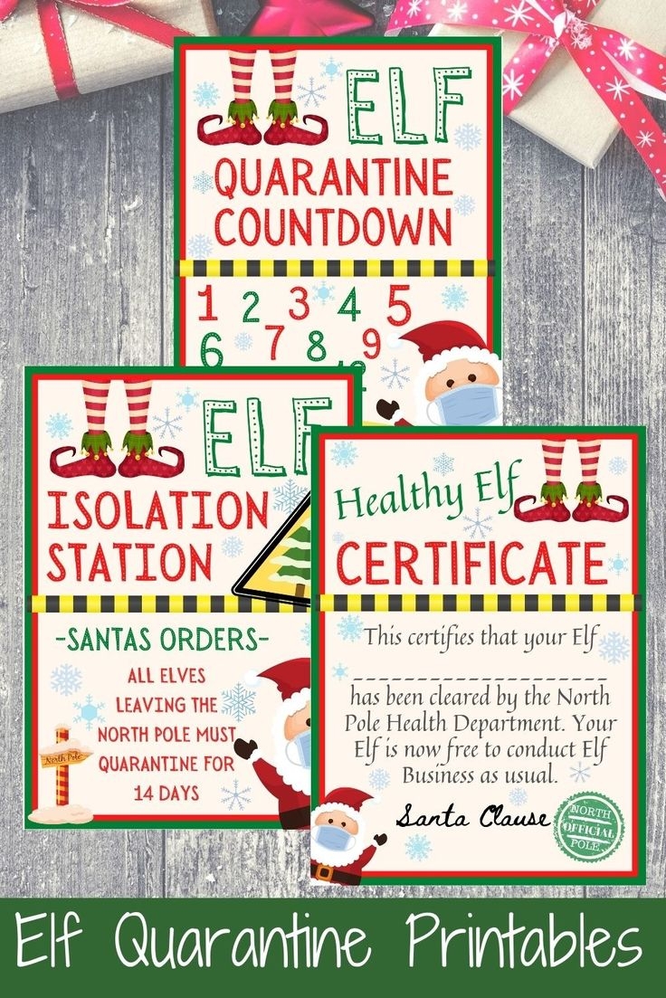 Elf Quarantine Printables Living In Color
