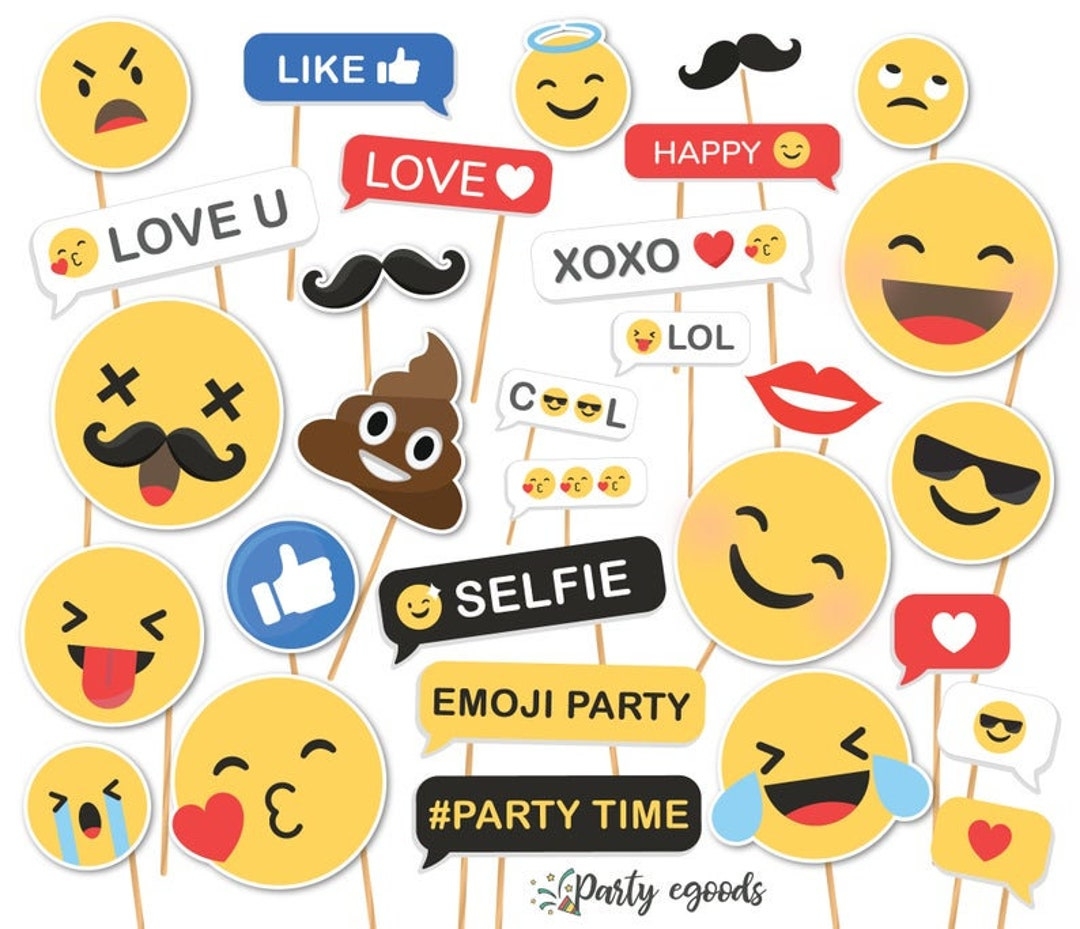 Free Printable Emoji Photo Booth Props