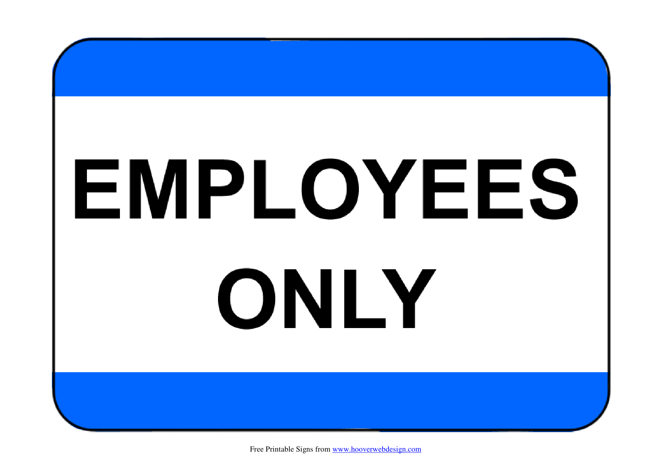 Employee Only Sign Printable Printable Party Favors