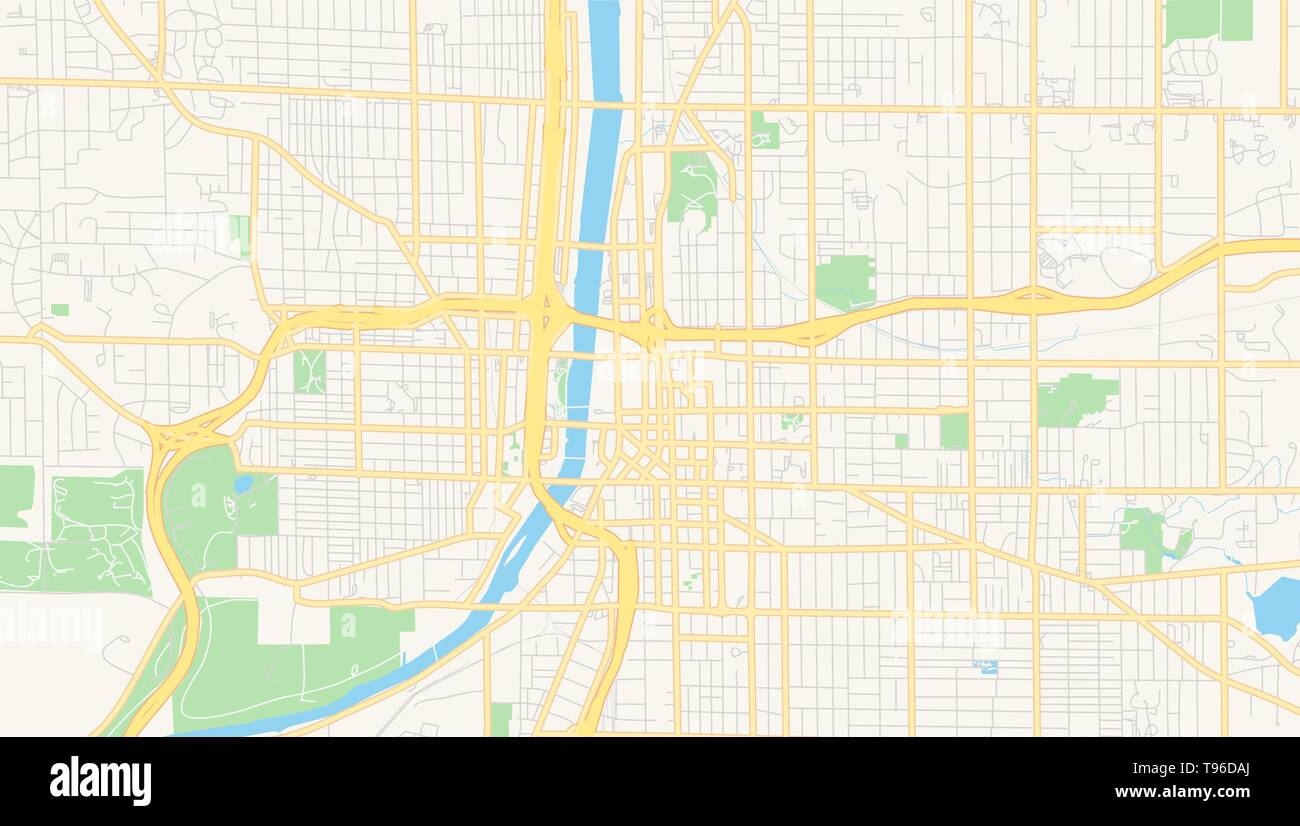 Printable Street Map Big Rapids Michigan