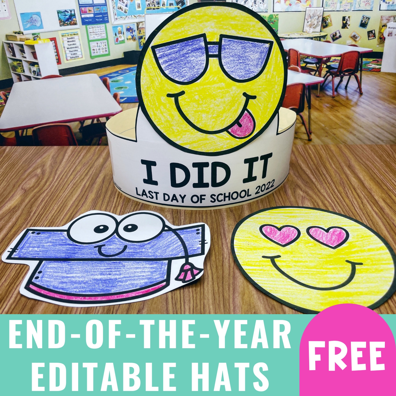 End of the Year Free Printable Hat Simply Kinder