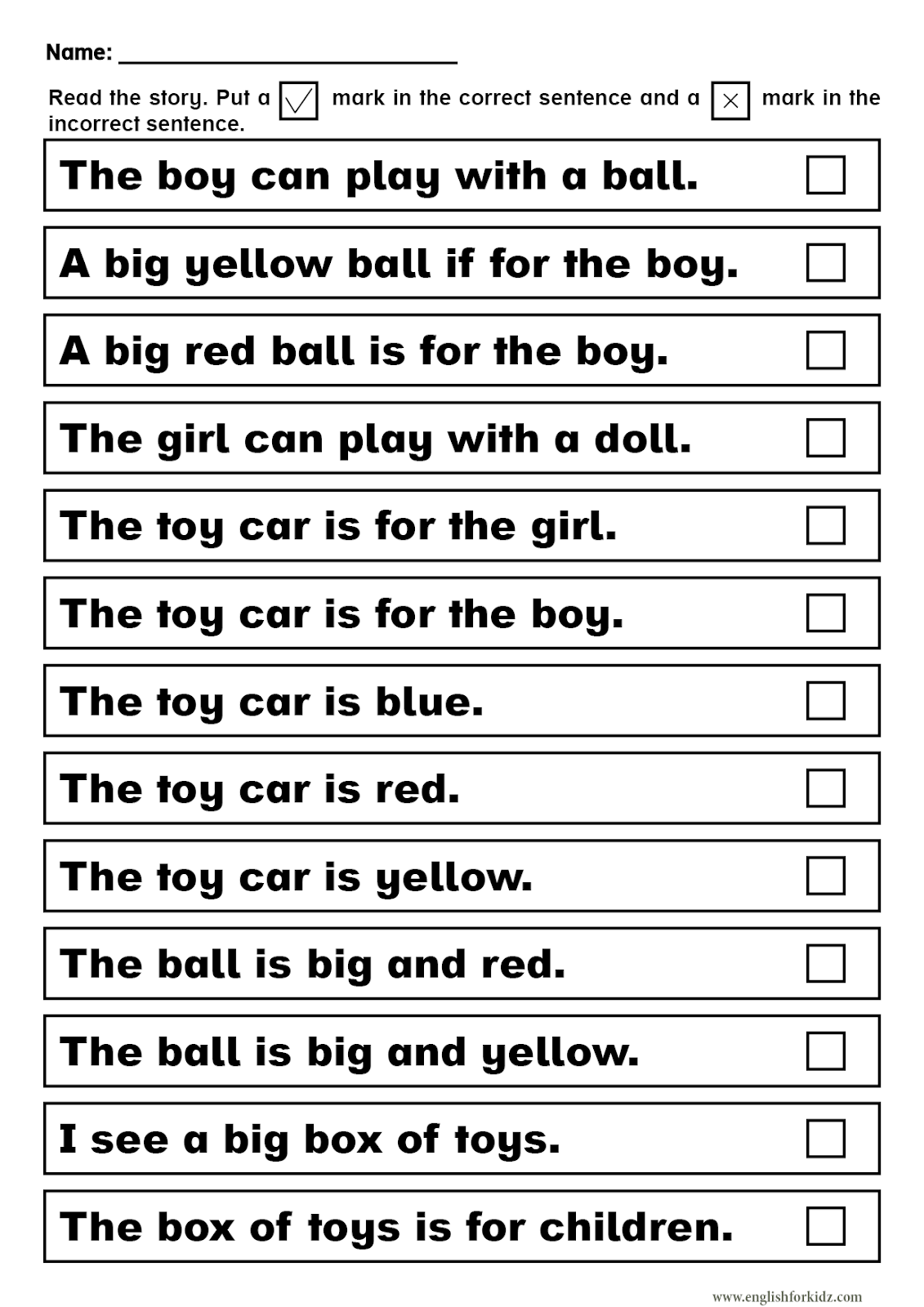 Dolch Sight Word Stories Printable