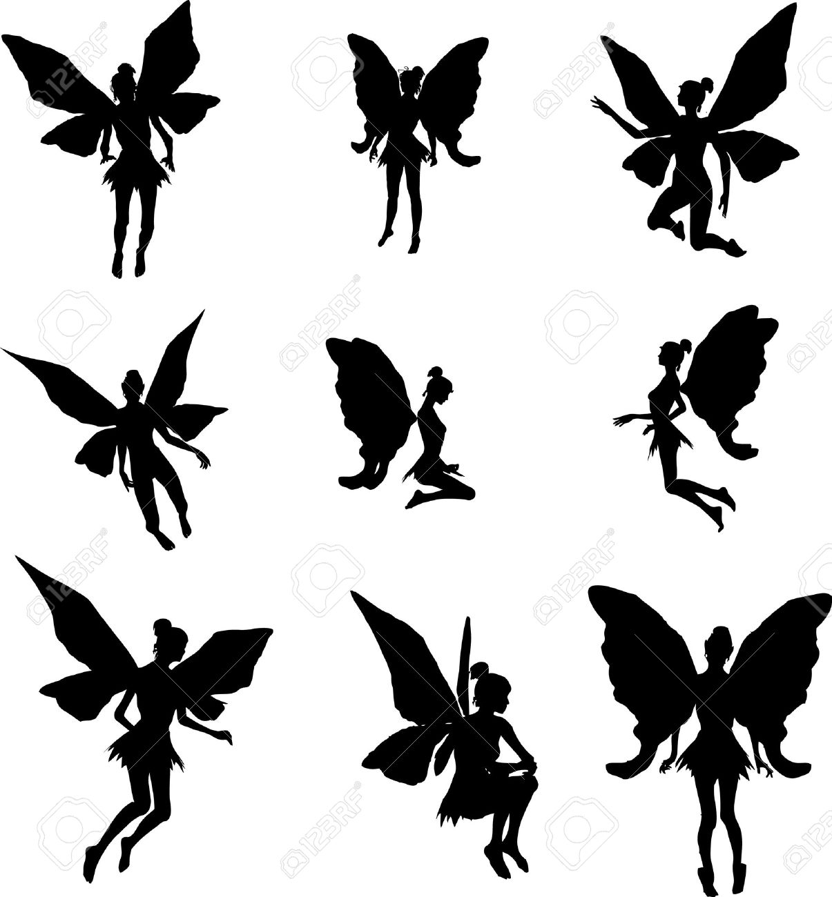 Fairy Silhouettes Royalty Free SVG Cliparts Vectors And Stock Illustration Image 4473770 