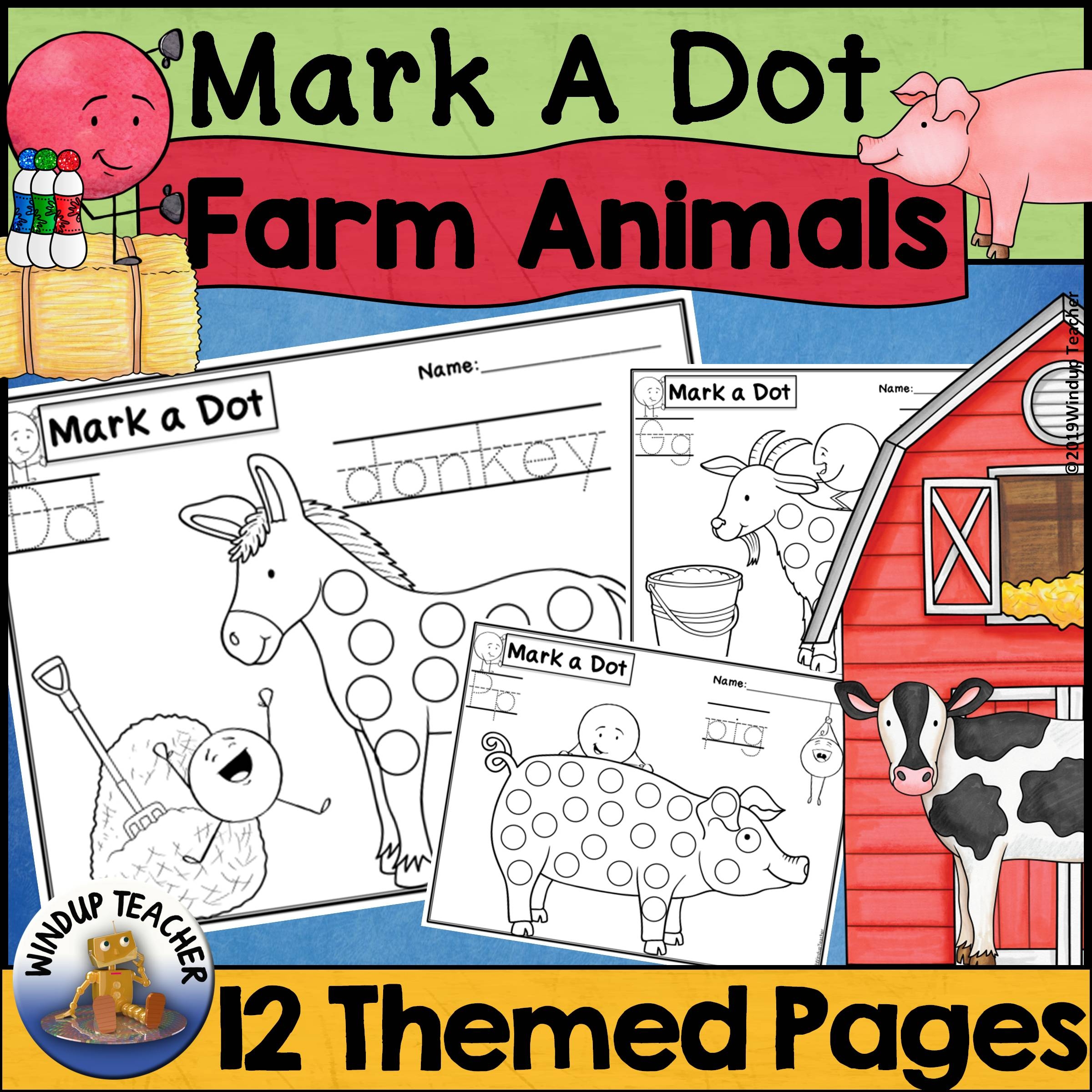 Paint Dauber Printables For Farm Animals