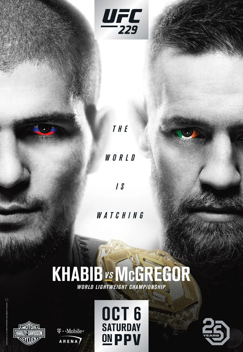 Fight Poster UFC 229 Conor McGregor Vs Khabib Nurmagomedov 11X16 EBay