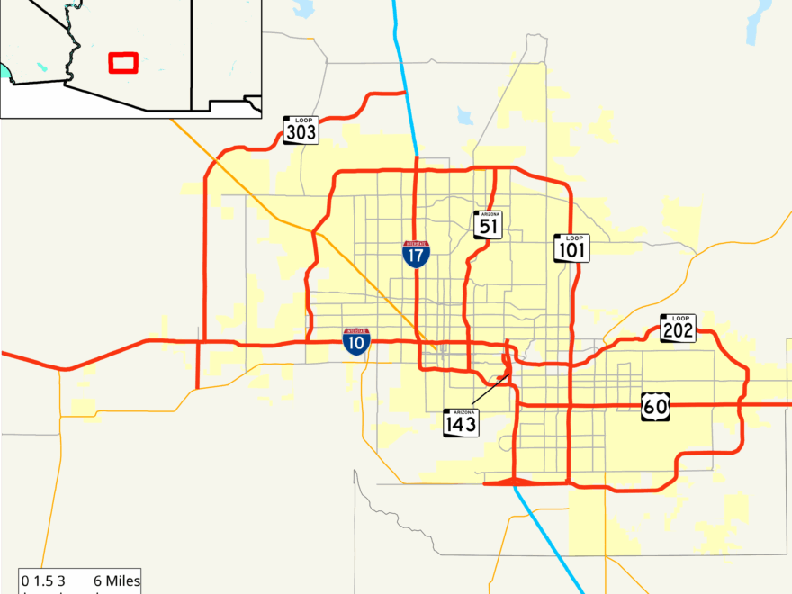 File Phoenix Area Freeways Map svg Wikimedia Commons