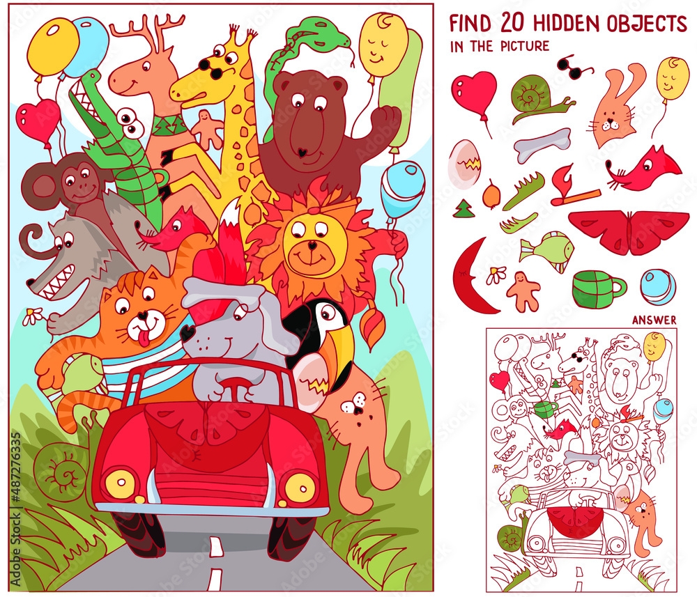 Free Printable Find The Hidden Objects