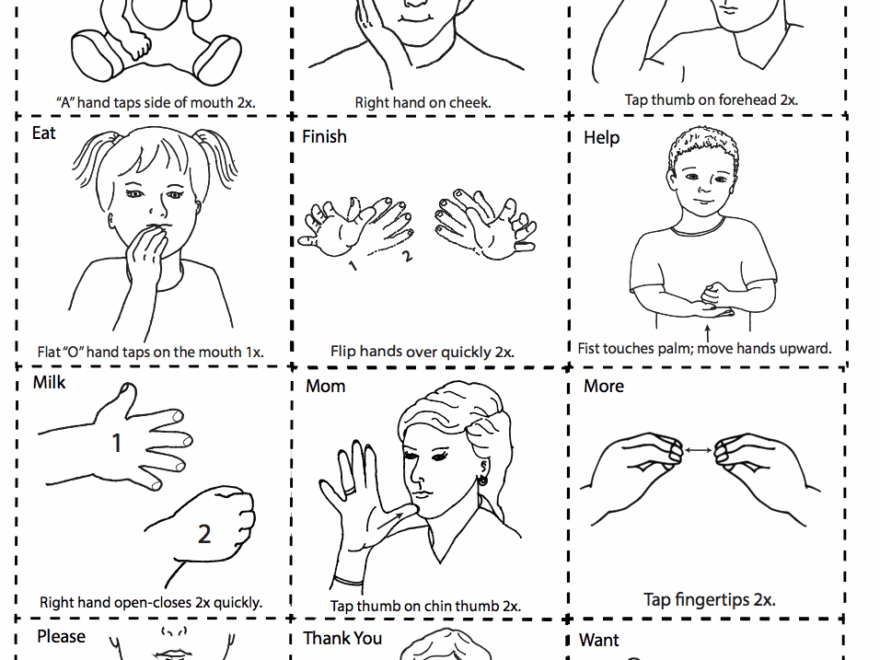 First Signs Flash Cards Teaching Your Baby To Sign Has Many Benefits On Our Site We Have A Few T Baby Sign Language Sign Language Phrases Sign Language Chart