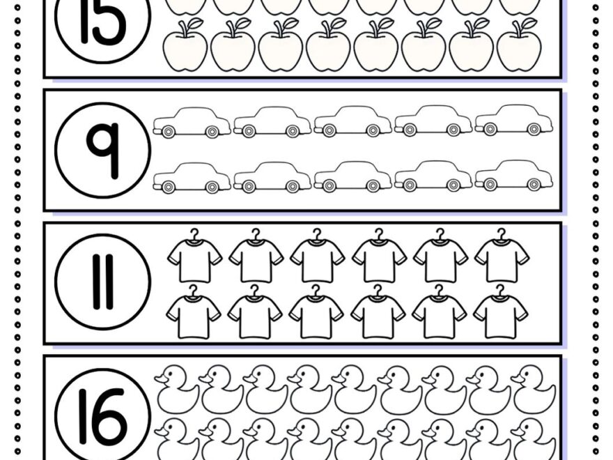 Free 1 20 Counting Worksheets Teach Prints