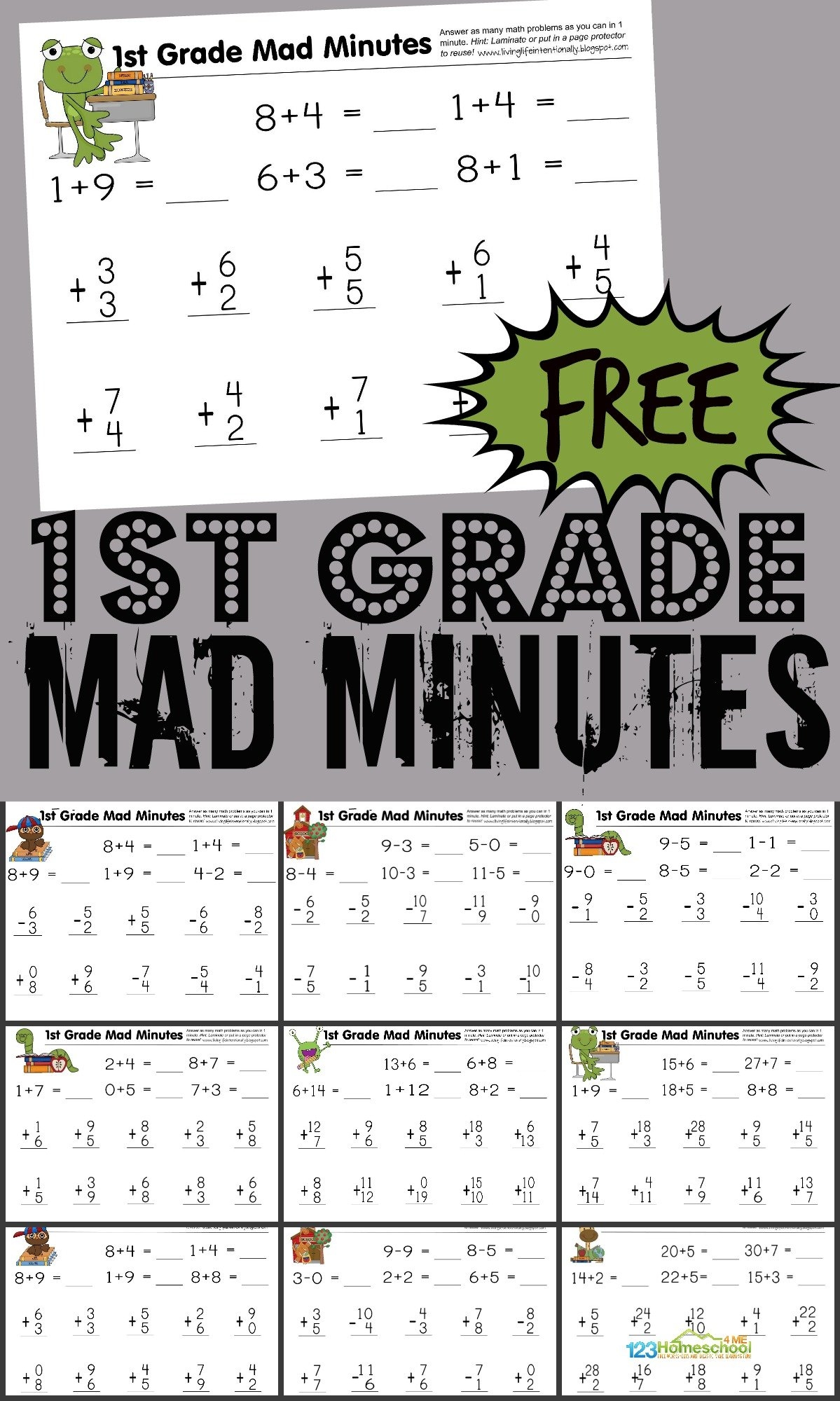 Free Printable 1St Grade Math Worksheets