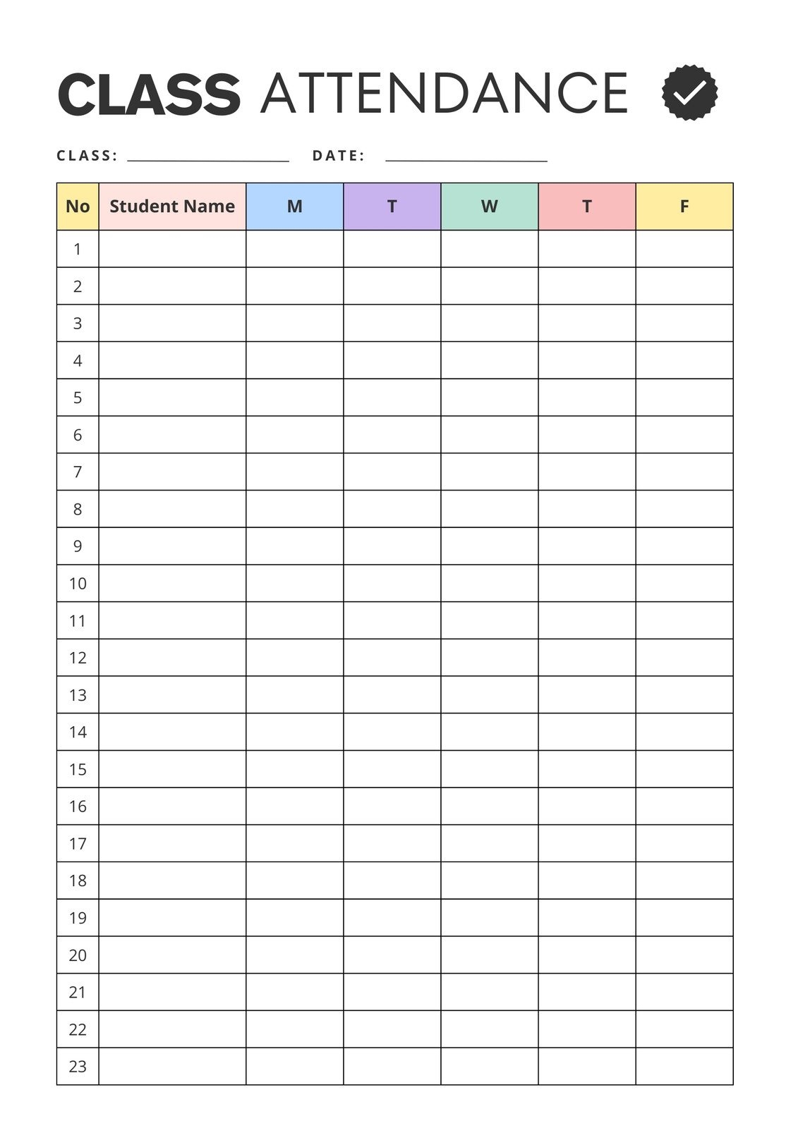 Printable Sample Tutoring Sheets And Attendance