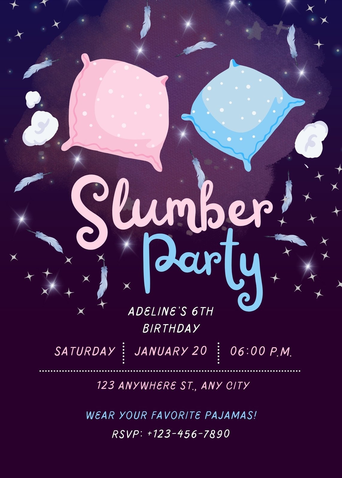 Free And Customizable Sleepover Templates