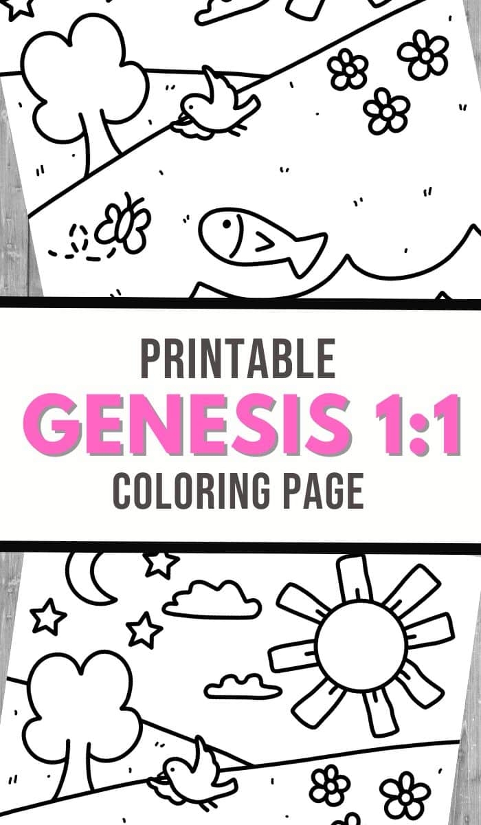 Free Bible Coloring Page For Genesis 1 1 Free Homeschool Deals 