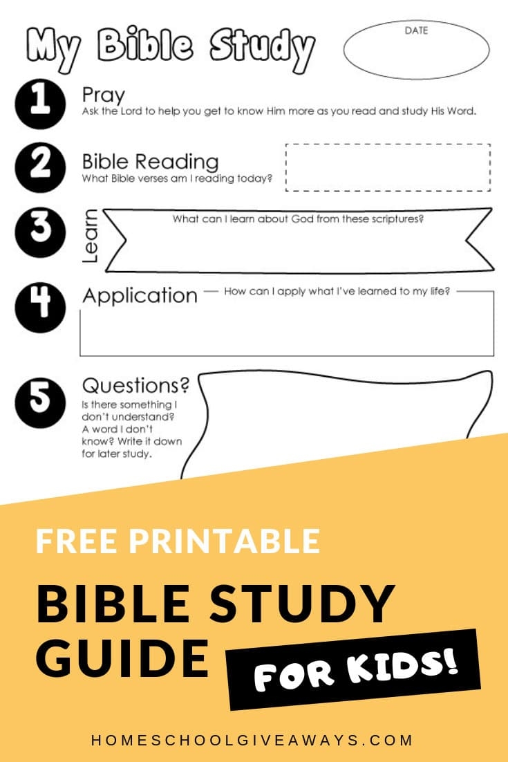 FREE Bible Study Guide For Kids
