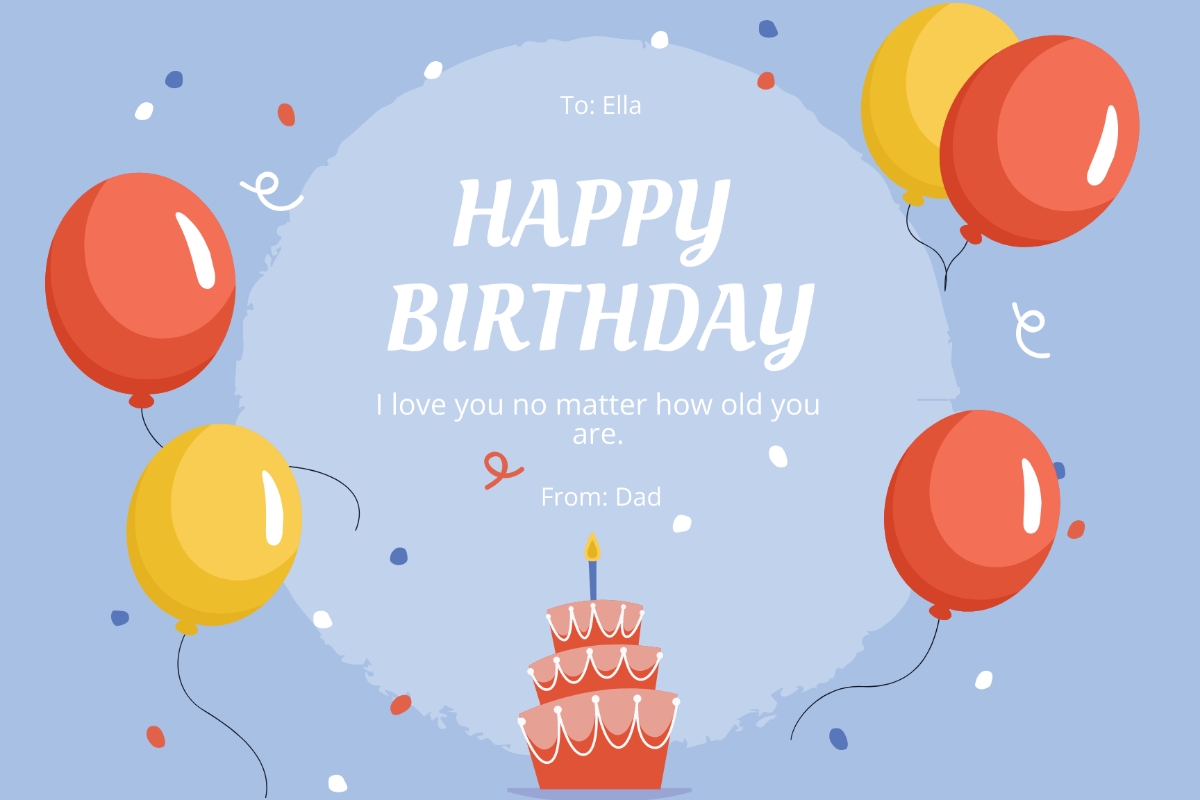 Free Birthday Card For Daughter Templates Editable And Printable