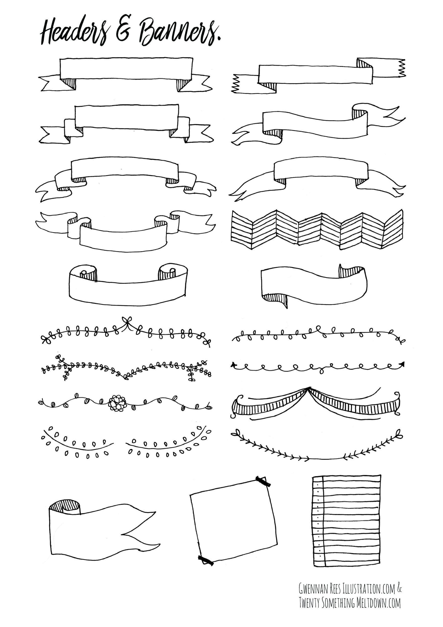 FREE Bullet Journal Printables Gwennan Rees Worksheets Library