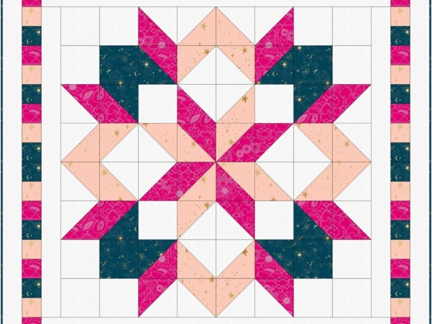 Free Carpenter Star Quilt Pattern With A Darling Border