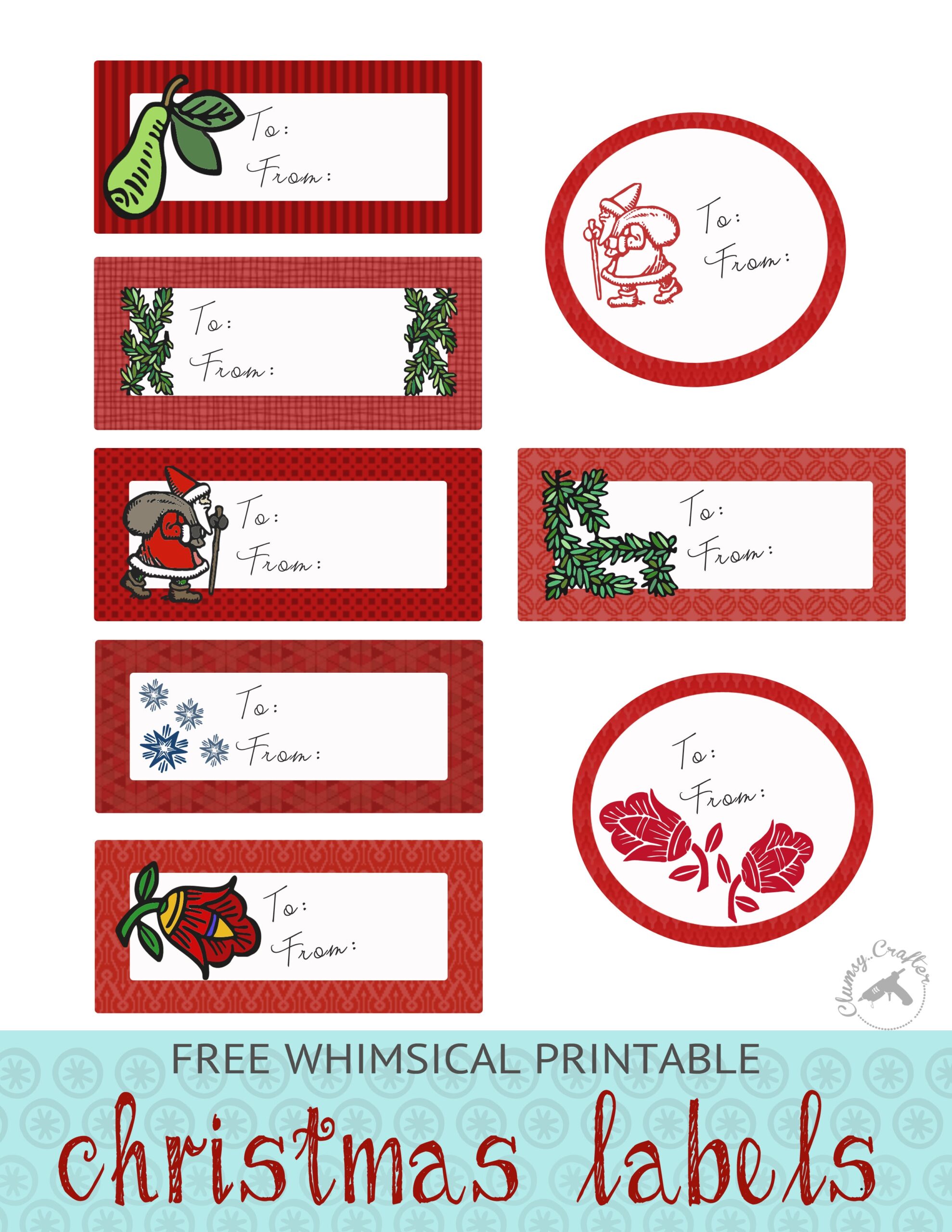 Christmas To And From Labels Printable