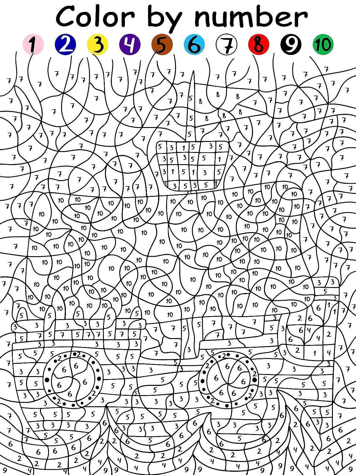 Printable Color By Number For Kids