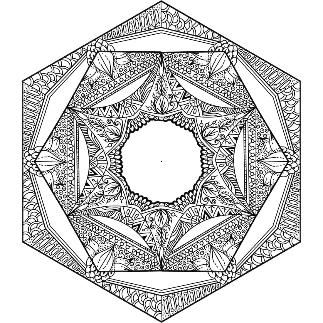 Mandala Coloring Pages Advanced Level Printable