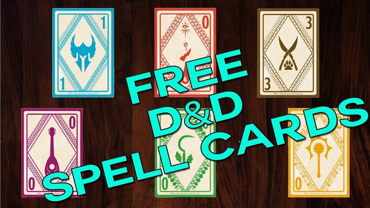 Free Printable Spell Cards 5E