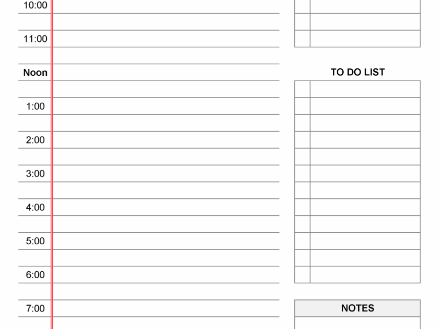 Free Daily Schedules In PDF Format 30 Templates