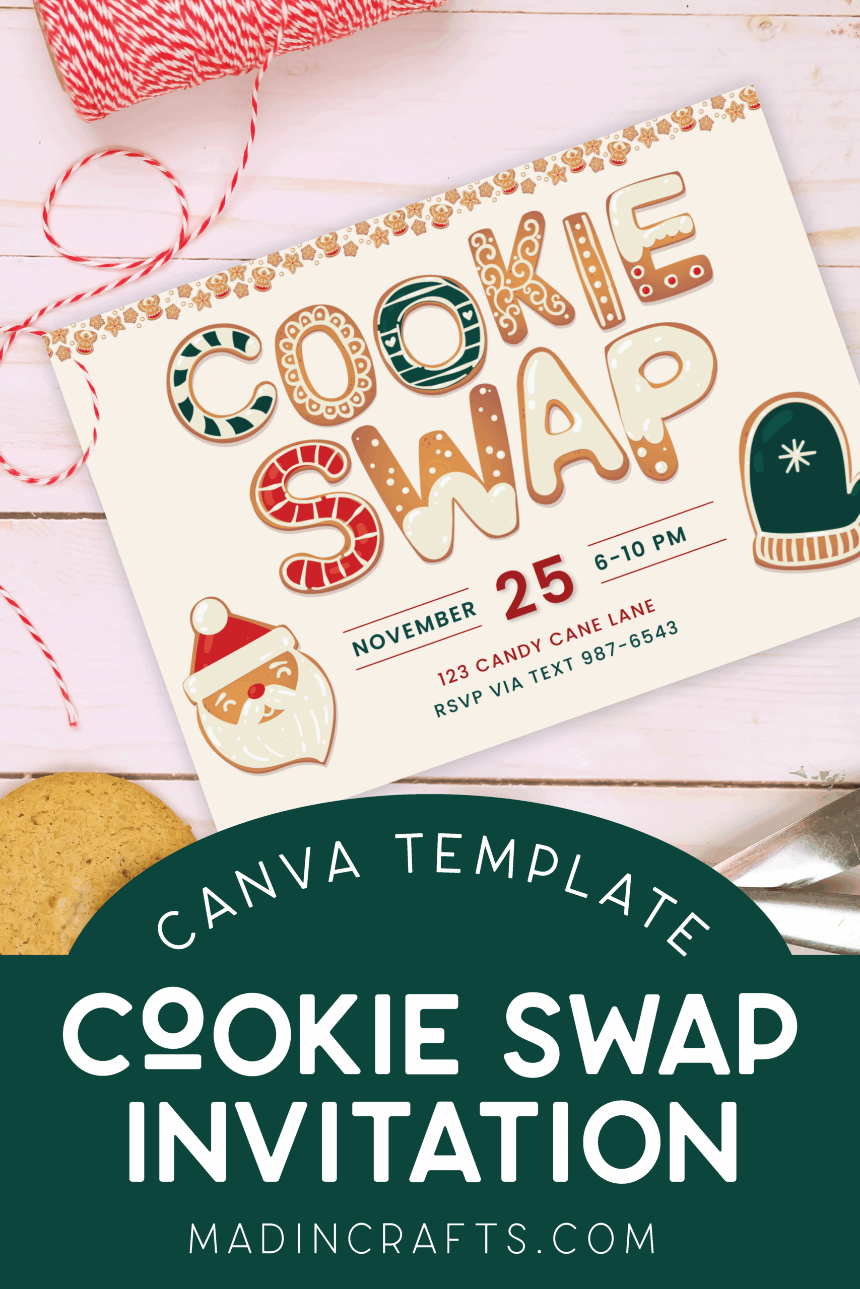 FREE EDITABLE CANVA COOKIE SWAP INVITATION Christmas Mad In Crafts