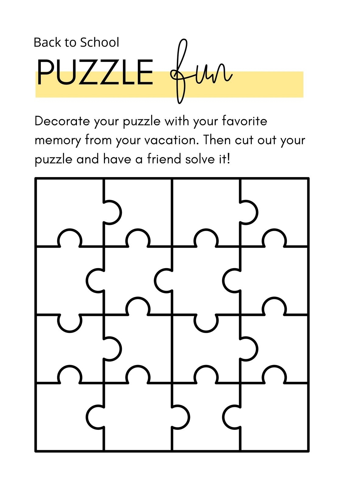 Picture Puzzle Maker Free Printable