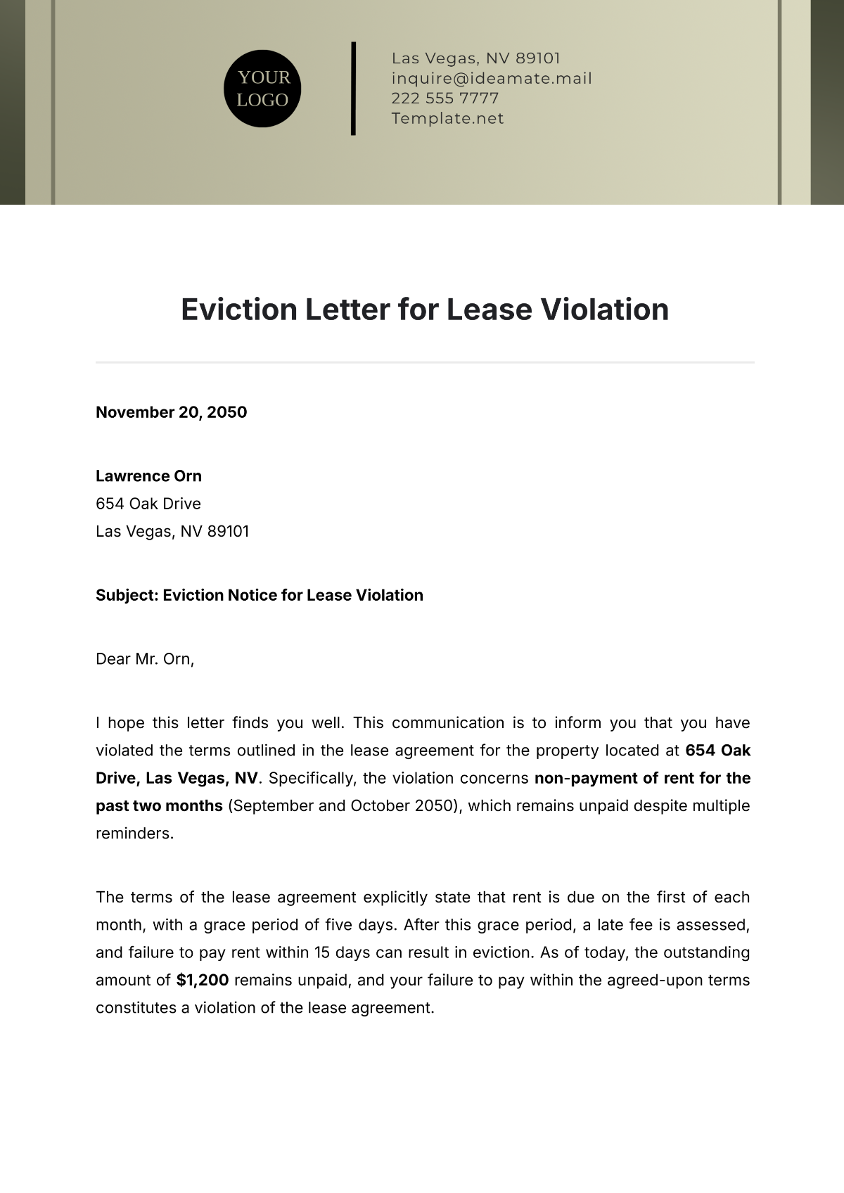 Printable 15 Day Reminder Eviction Notice