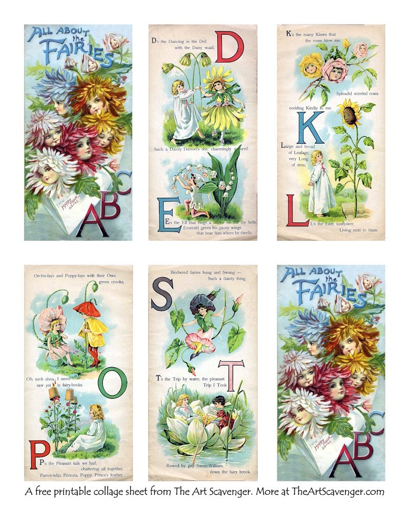 Free Fairy ABC Printable Ephemera The Art Scavenger