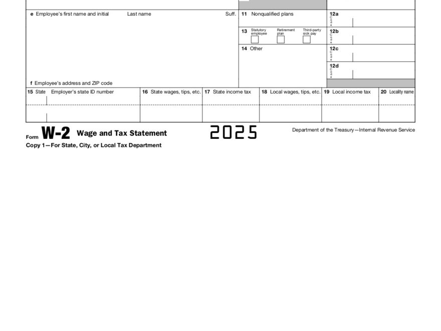 Free Form W 2 Template Download PDF Lawrina