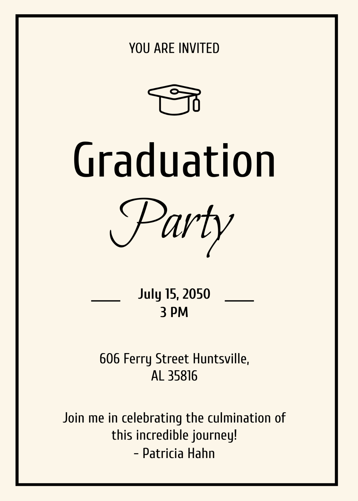 Free Graduation Invitation Templates Editable And Printable