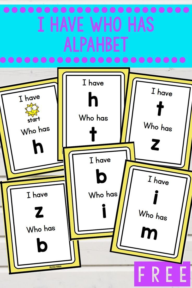 Free I Have Who Has Alphabet Game For Kindergarten