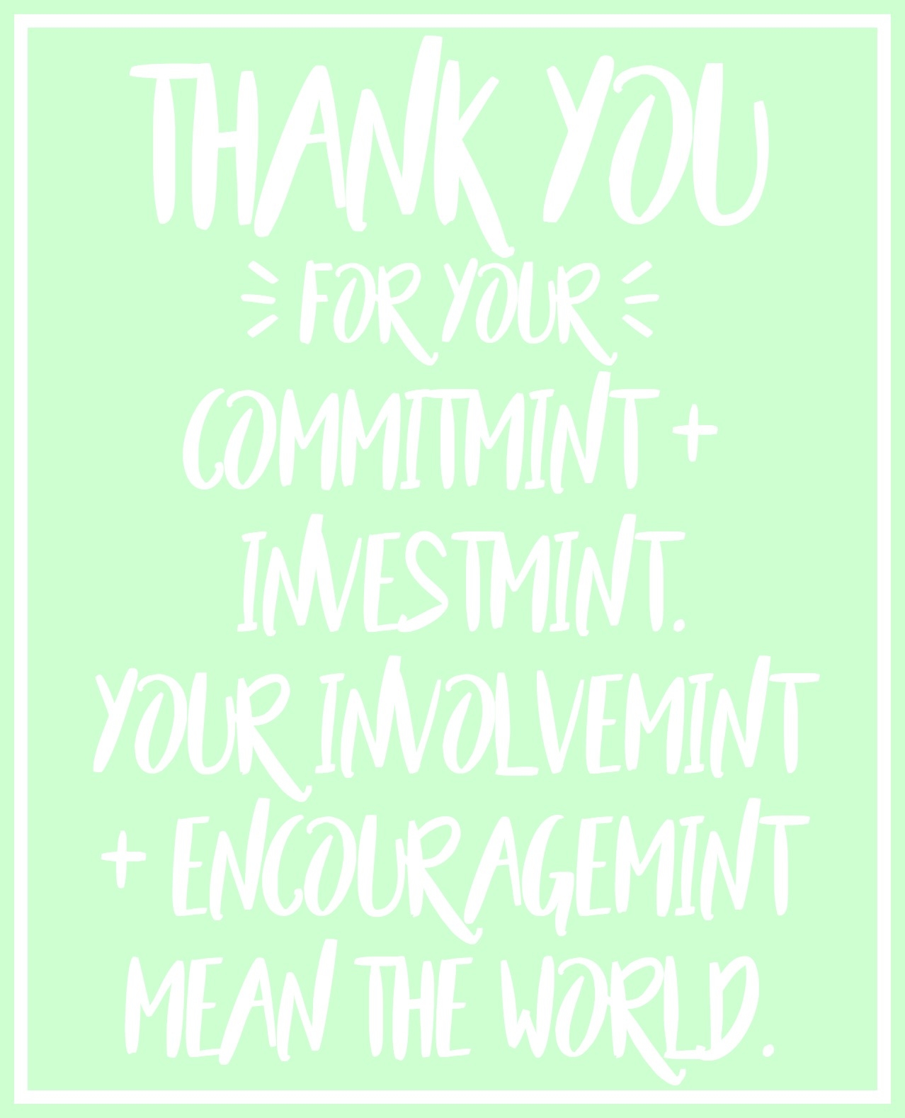 Free Mint Thank You Print Cut File Tauni Everett