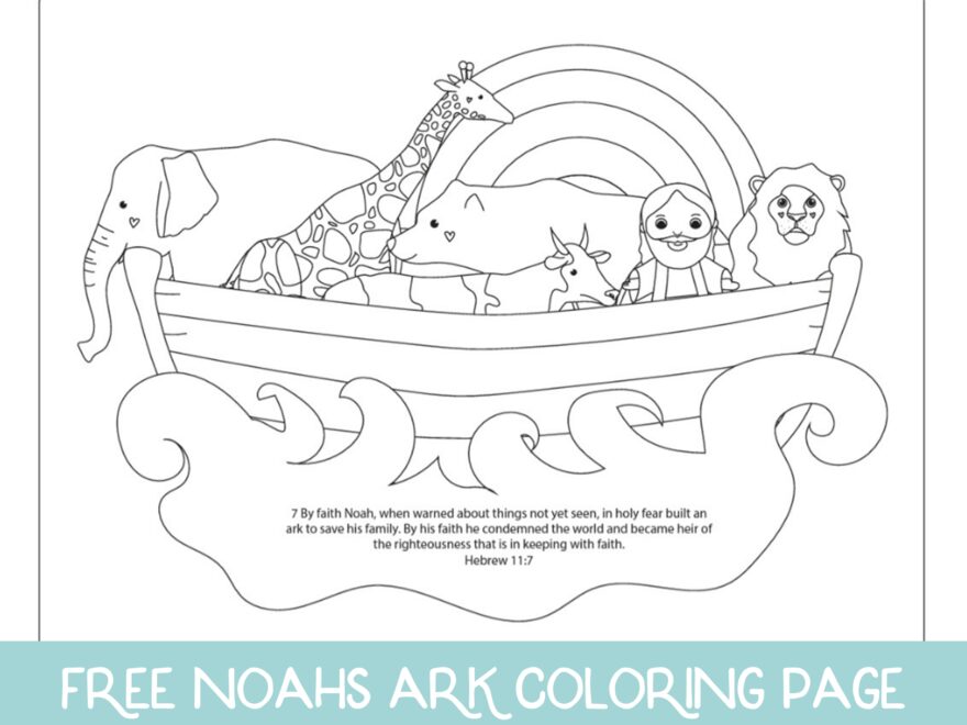FREE Noah s Ark Coloring Page Little Lions Academy