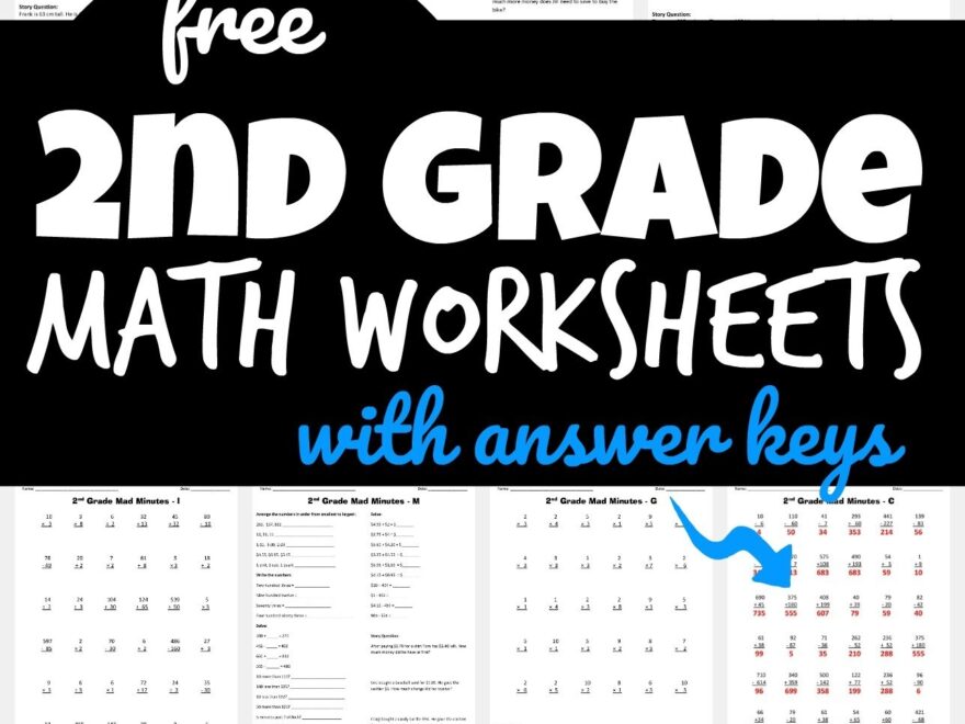 FREE Printable 2nd Grade Math Minutes Worksheets Pdf